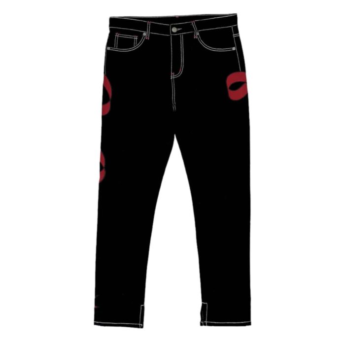 Laugh Now Cry Later Denim Black-Red