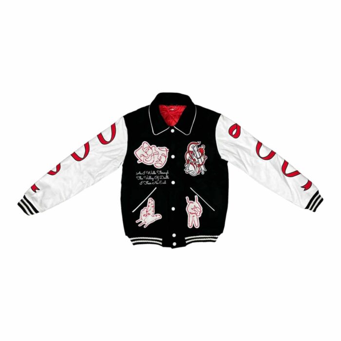 Ribbon Varsity Jacket – Red