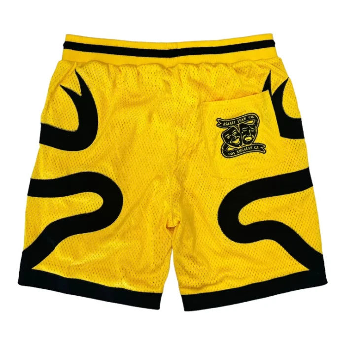 Ribbon Basketball Shorts Yellow X Black