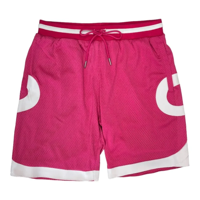 Ribbon Basketball Shorts Pink X White